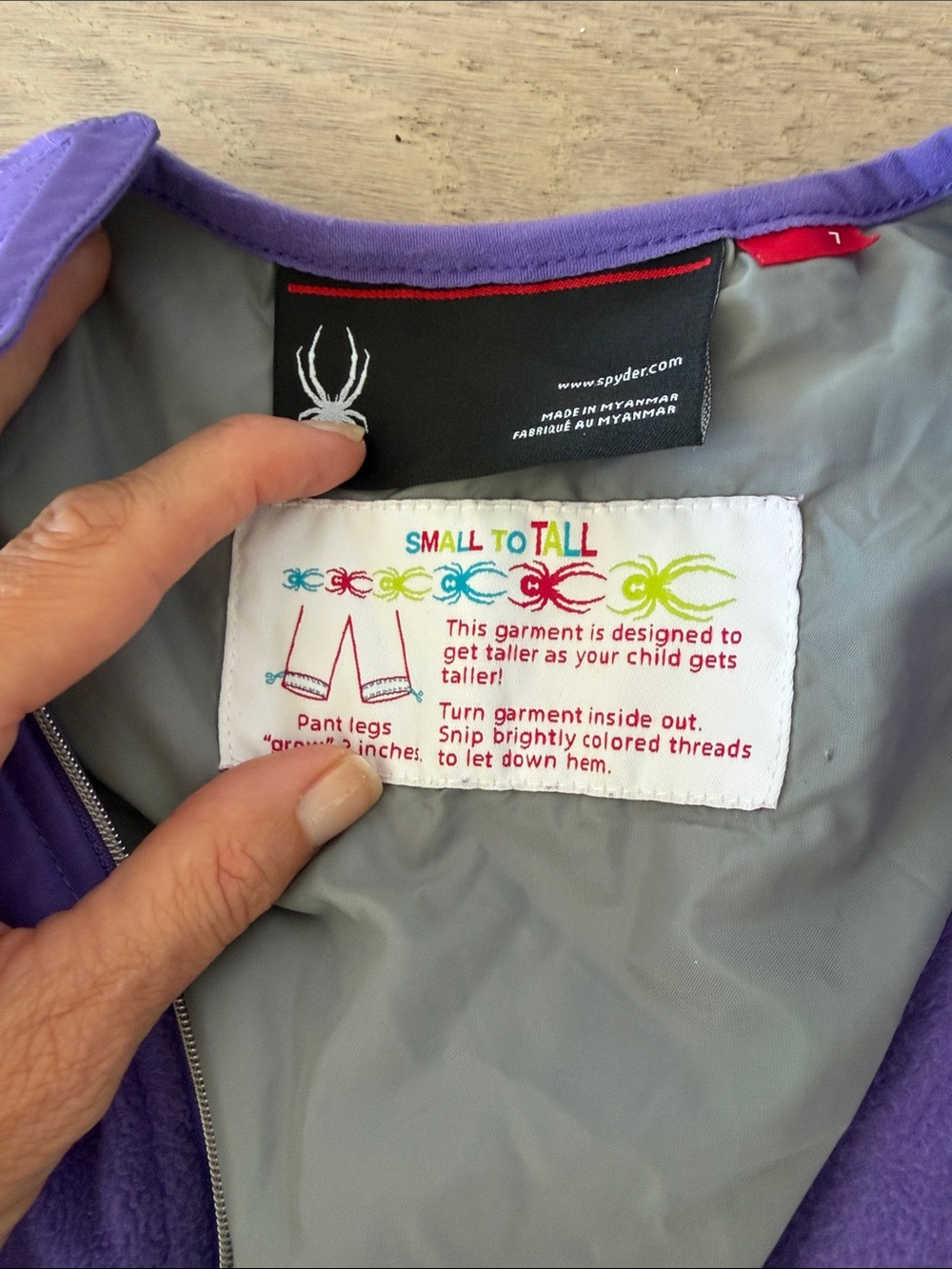 Spyder Purple Kids Snow Bib Overalls - Picture 3 of 5